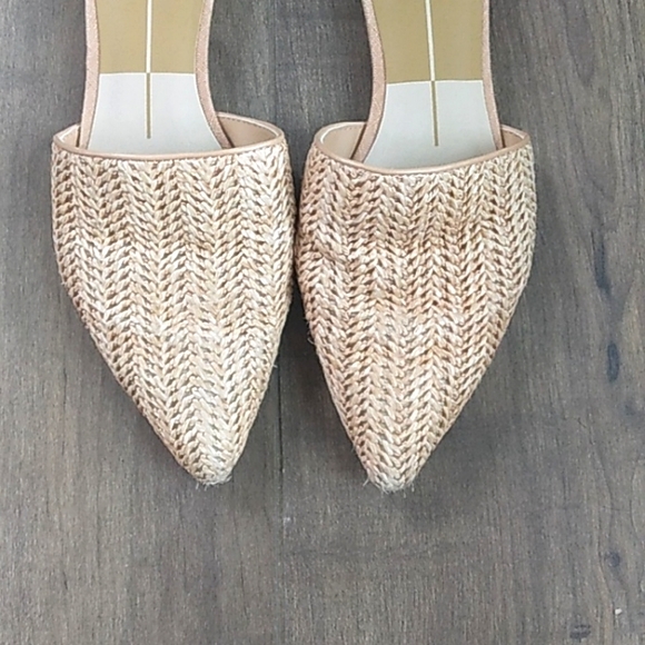 DOLCE VITA NATURAL STRAW POINTED MULES WOMANS 6 - Picture 2 of 9